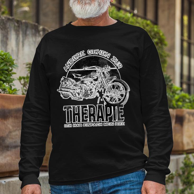 Motorcycles Therapy Ich Hab Einfach 462 Shirt Unisex Long Sleeve Gifts for Old Men