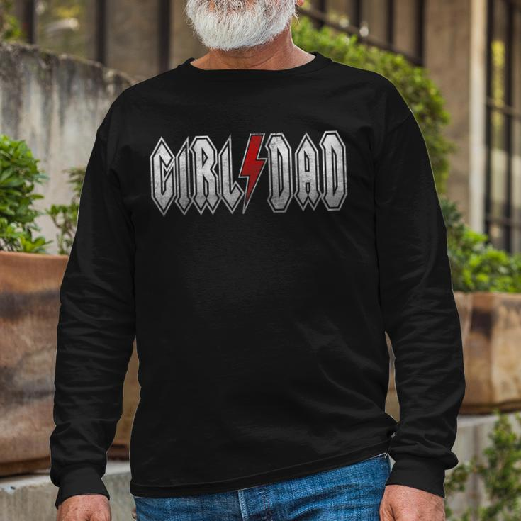 Outnumbered Dad Of Girls Fathers Day For Girl Dad V2 Long Sleeve T-Shirt T-Shirt Gifts for Old Men