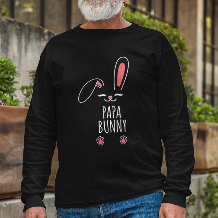 Papa Bunny Matching Easter Bunny Egg Hunting Long Sleeve T-Shirt T-Shirt Gifts for Old Men