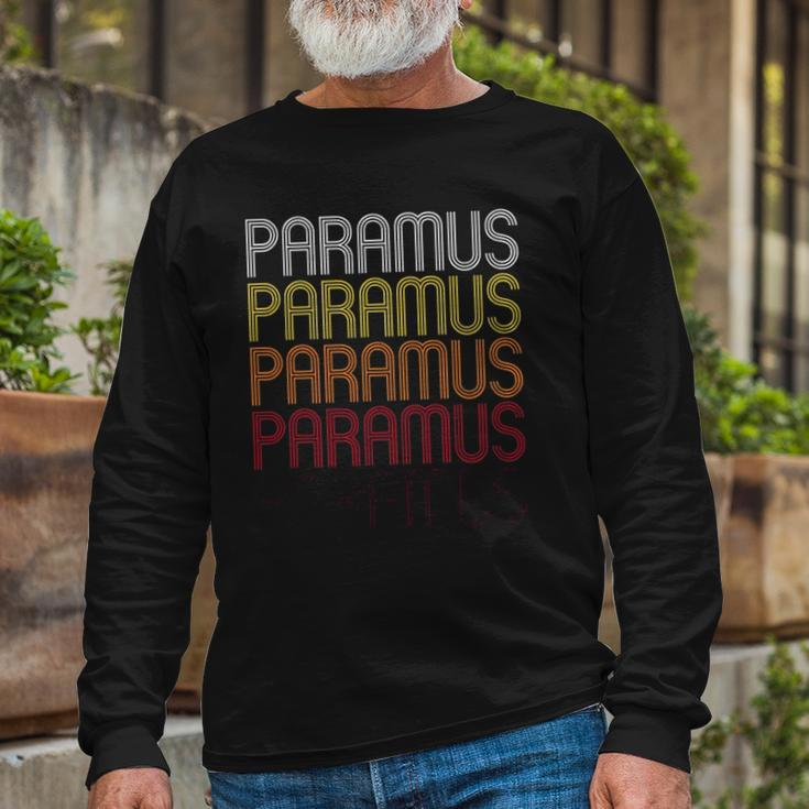 Paramus Nj Vintage Style New Jersey Long Sleeve T-Shirt T-Shirt Gifts for Old Men