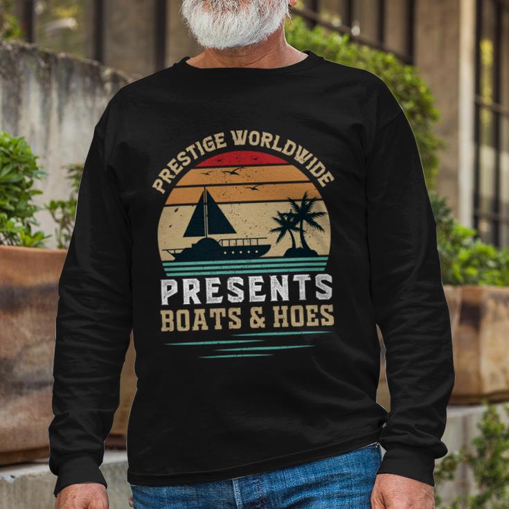 Prestigeworldwide Presentsboats Andhoes Vintage Funny Boating Boating Gifts Unisex Long Sleeve Gifts for Old Men