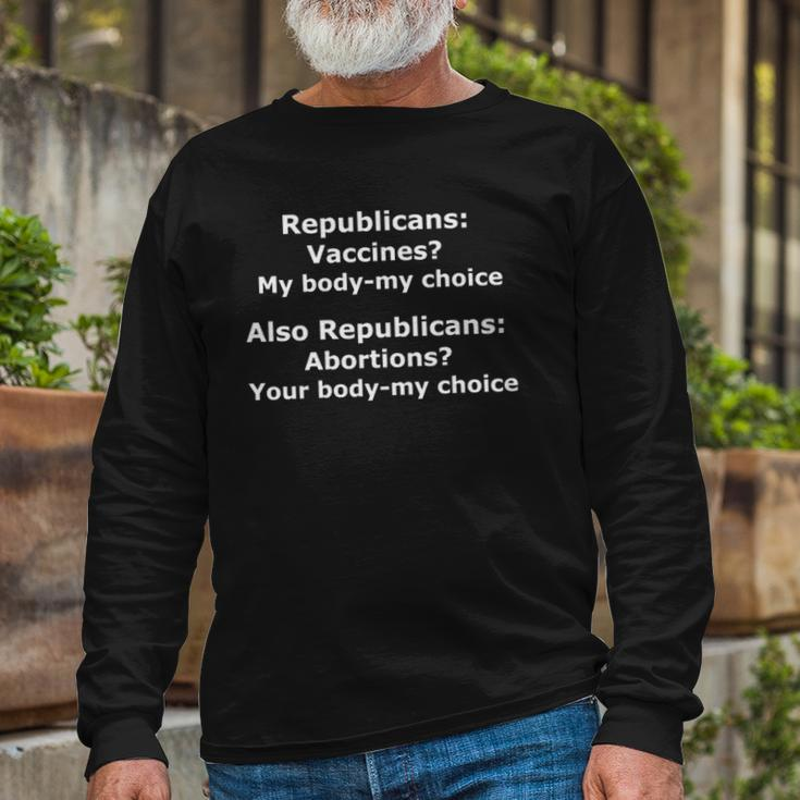 Pro Choice Vaccines My Body My Choice Long Sleeve T-Shirt T-Shirt Gifts for Old Men