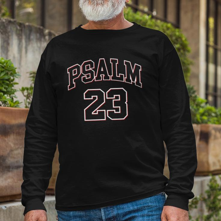 Psalm 23 Retro Sneakerhead Christian Bible Jesus Long Sleeve T-Shirt T-Shirt Gifts for Old Men
