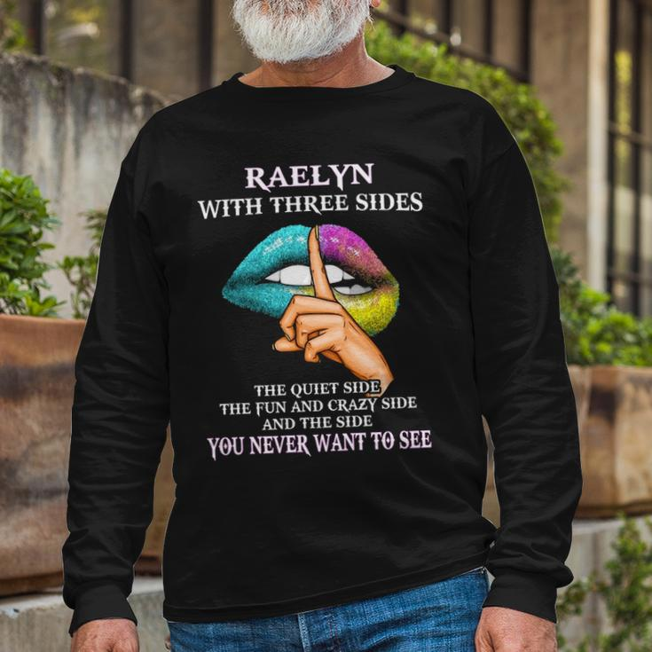 Raelyn Name Raelyn With Three Sides Long Sleeve T-Shirt Gifts for Old Men