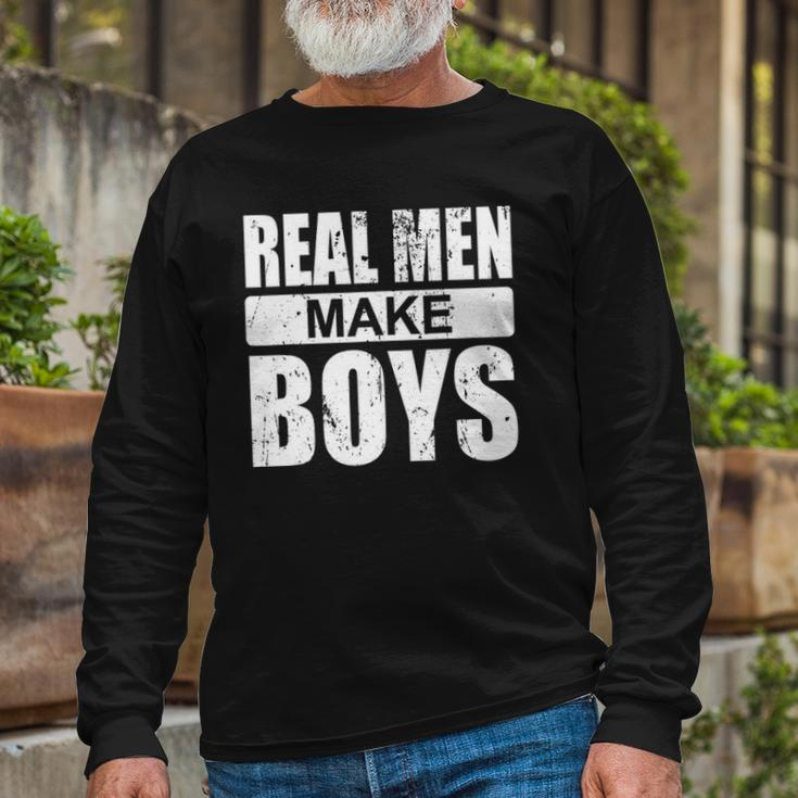 Real Make Boys Daddy To Be Announcement Boydaddy Long Sleeve T-Shirt T-Shirt Gifts for Old Men