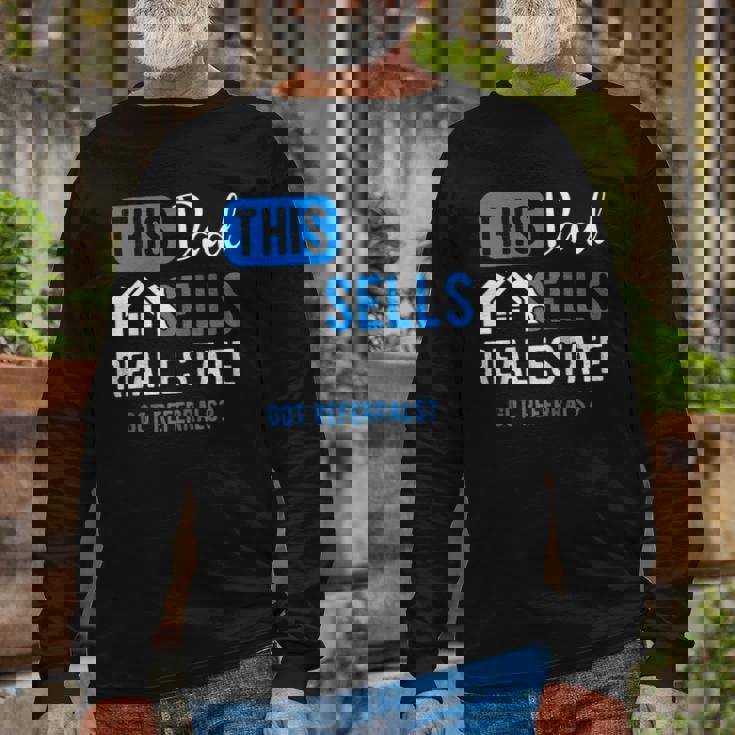 Real Estate Agent Dad Realtor Raglan Baseball Long Sleeve T-Shirt T-Shirt Gifts for Old Men