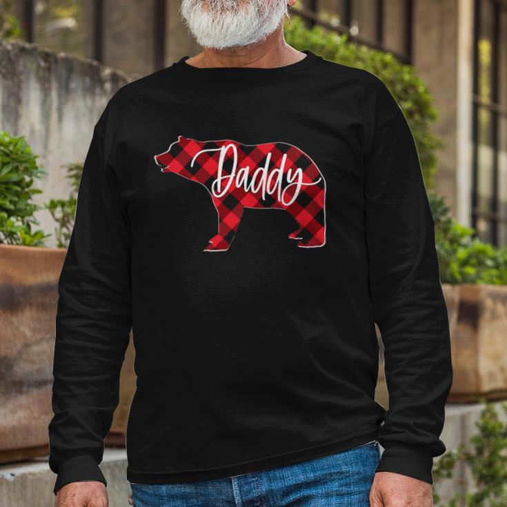 Red Buffalo Plaid Daddy Bear Matching Christmas Pj Long Sleeve T-Shirt T-Shirt Gifts for Old Men