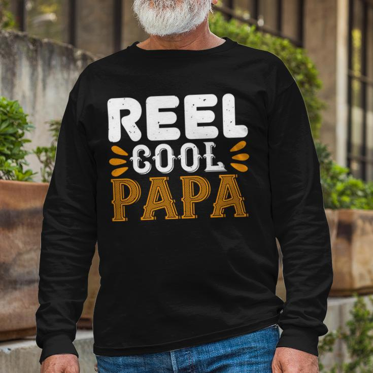 Reel Cool Papa Fathers Day Long Sleeve T-Shirt - Monsterry UK