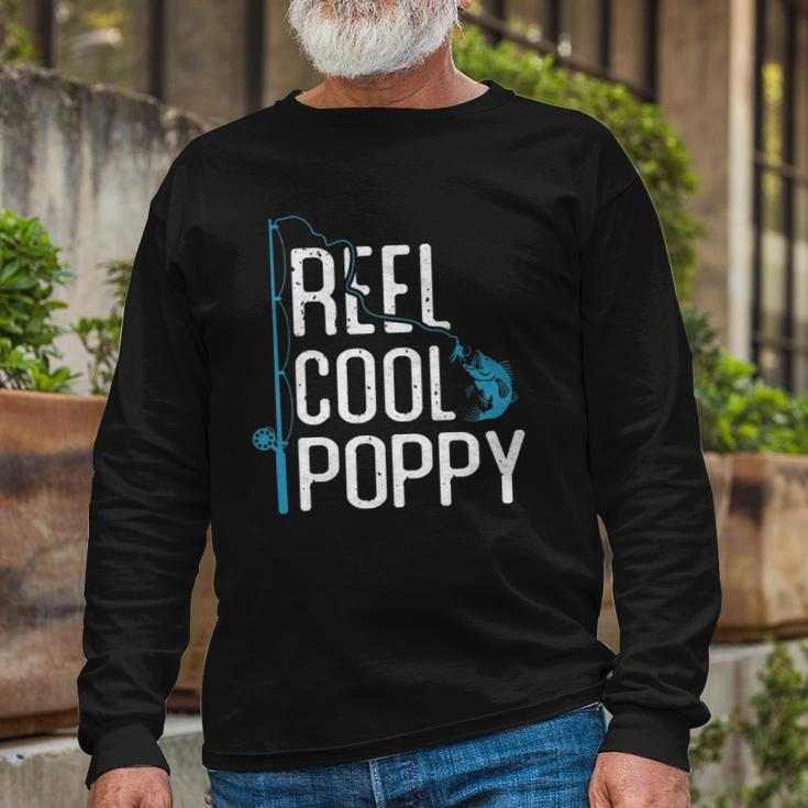 Reel Cool Poppy Fishing Fathers Day Fisherman Poppy Long Sleeve T-Shirt T-Shirt Gifts for Old Men