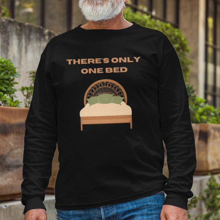 Theres Only One Bed Fanfiction Writer Trope Long Sleeve T-Shirt T-Shirt Gifts for Old Men