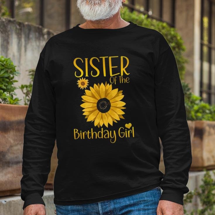 Sister Of The Birthday Girl Sunflower Matching Party Long Sleeve T-Shirt T-Shirt Gifts for Old Men