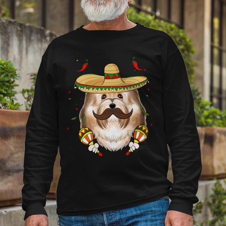 Sombrero Dog I Cinco De Mayo Havanese V2 Long Sleeve T-Shirt Gifts for Old Men