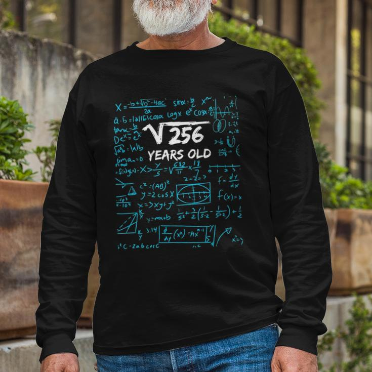 Square Root Of 256 16Th Birthday 16 Years Old Long Sleeve T-Shirt T-Shirt Gifts for Old Men