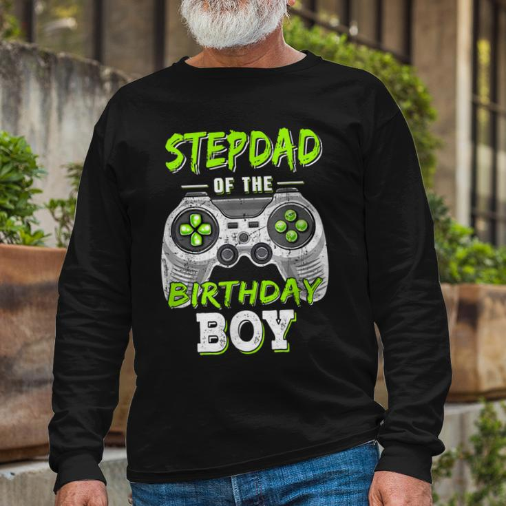 Stepdad Of The Birthday Boy Game Long Sleeve T-Shirt Gifts for Old Men