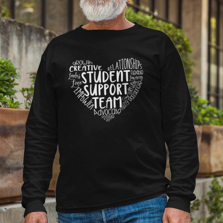 Student Support Team Counselor Social Worker Teacher Crew Long Sleeve T-Shirt T-Shirt Gifts for Old Men