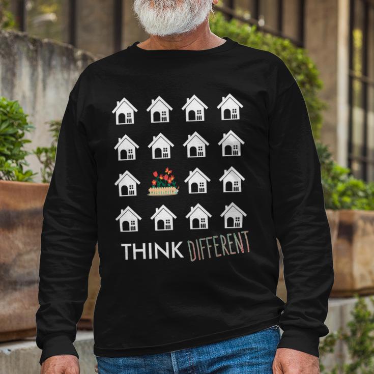 Think Different Build Gardens Not 558 Shirt Unisex Long Sleeve Gifts for Old Men