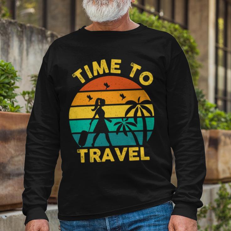 Time To Travel 807 Trending Shirt Unisex Long Sleeve Gifts for Old Men