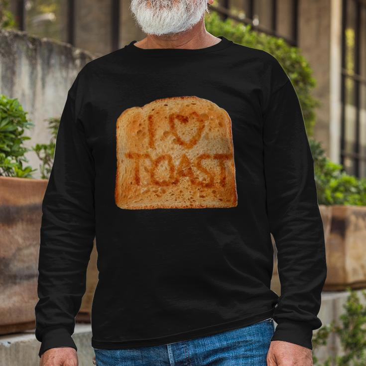 Toasted Slice Of Toast Bread Long Sleeve T-Shirt Gifts for Old Men