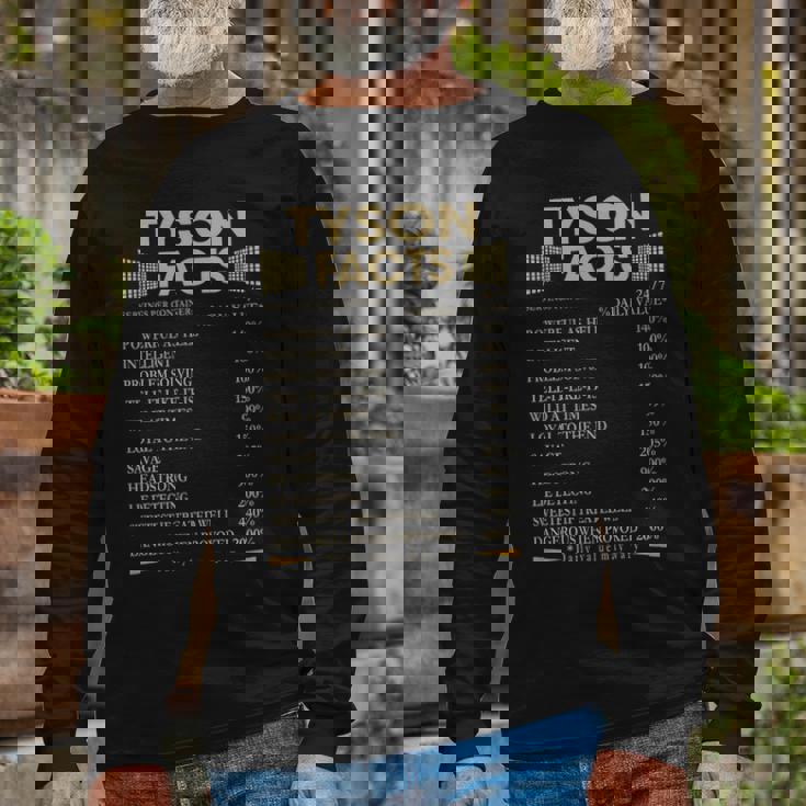 Tyson Name Tyson Facts Long Sleeve T-Shirt Gifts for Old Men