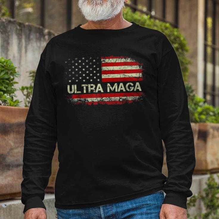 Ultra Maga Proud Ultramaga Tshirt Long Sleeve T-Shirt Gifts for Old Men