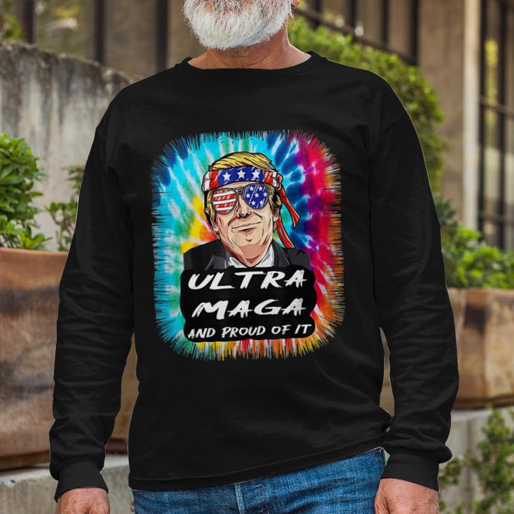 Ultra Maga Trump America Fun Tie Dye Unisex Long Sleeve Gifts for Old Men