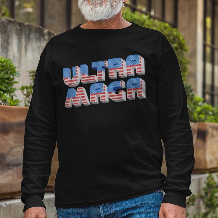 Ultra Maga Tshirt Proud Ultra Maga Make America Great Again America Tshirt United State Of America Unisex Long Sleeve Gifts for Old Men