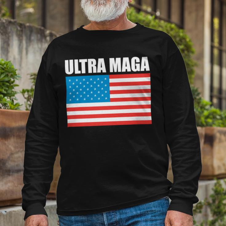 Ultra Maga Us Flag Long Sleeve T-Shirt Gifts for Old Men