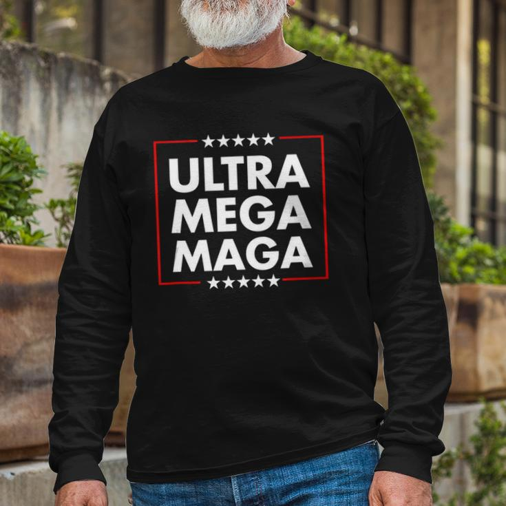 Ultra Mega Maga Trump Liberal Supporter Republican Long Sleeve T-Shirt T-Shirt Gifts for Old Men