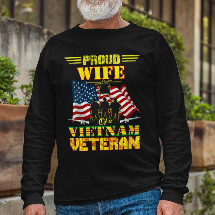 Veteran Veterans Day Proud Wife Of A Vietnam Veteran For 70 Navy Soldier Army Military Long Sleeve T-Shirt Gifts for Old Men