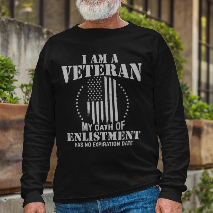 Veteran Veterans Day Us Army Veteran Oath 731 Navy Soldier Army Military Long Sleeve T-Shirt Gifts for Old Men