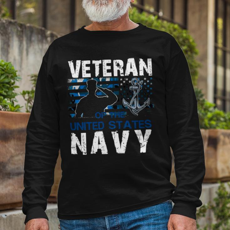 Veteran Veterans Day Us Navy Veteran Usns 128 Navy Soldier Army Military Long Sleeve T-Shirt Gifts for Old Men