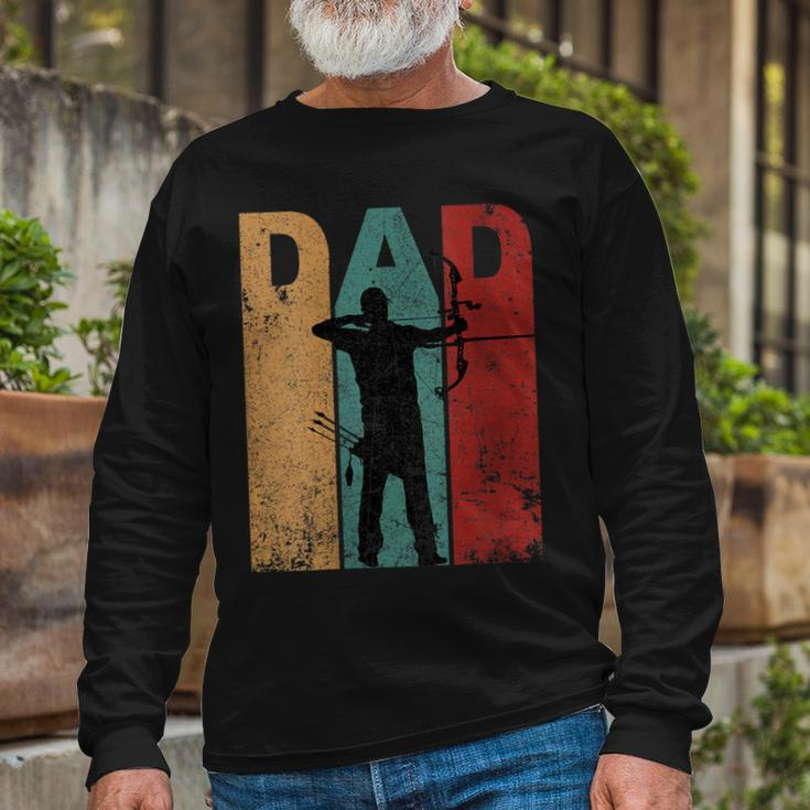 Vintage Archery Dad Fathers Day Archer Daddy 4Th Of July Long Sleeve T-Shirt Gifts for Old Men