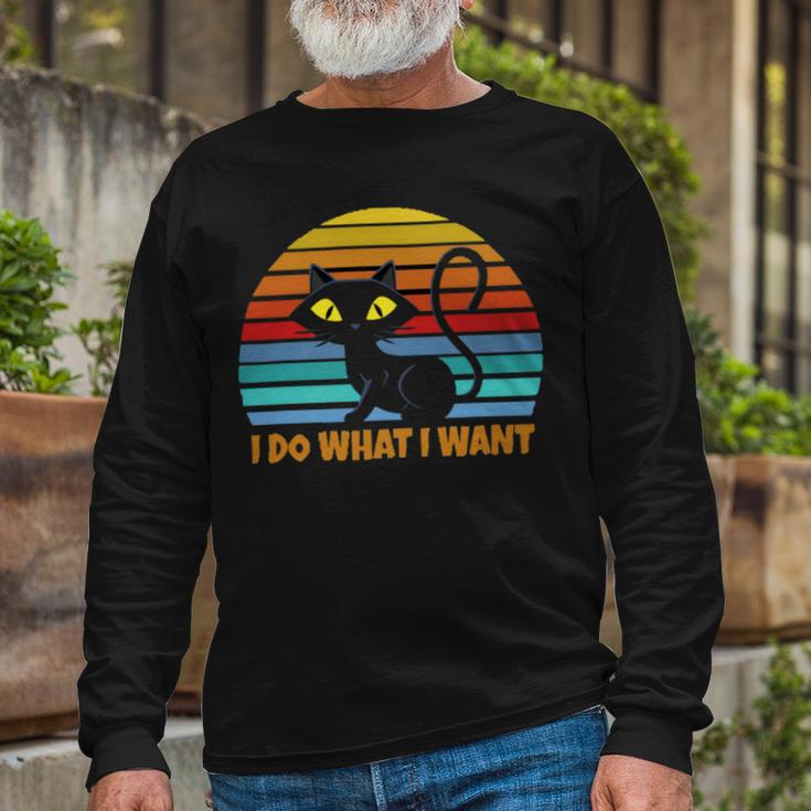 Vintage Black Cat Lover 272 Shirt Unisex Long Sleeve Gifts for Old Men