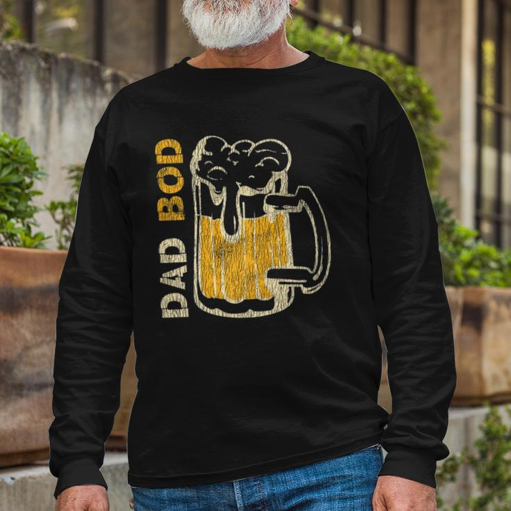 Vintage Its Not A Dad Bod Its Father Dad Figure Drinking Long Sleeve T-Shirt T-Shirt Gifts for Old Men