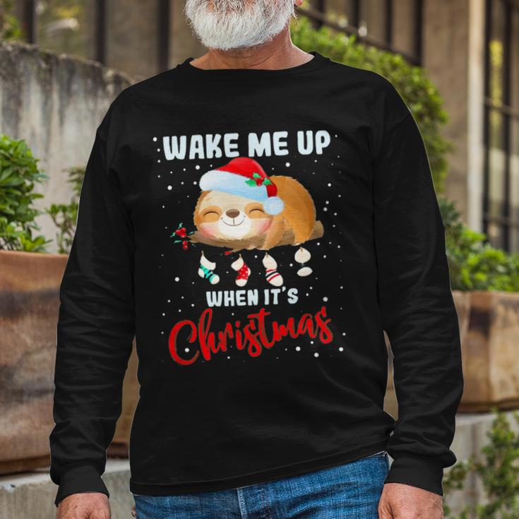 Wake Me Up When Its Christmas 819 Shirt Unisex Long Sleeve Gifts for Old Men