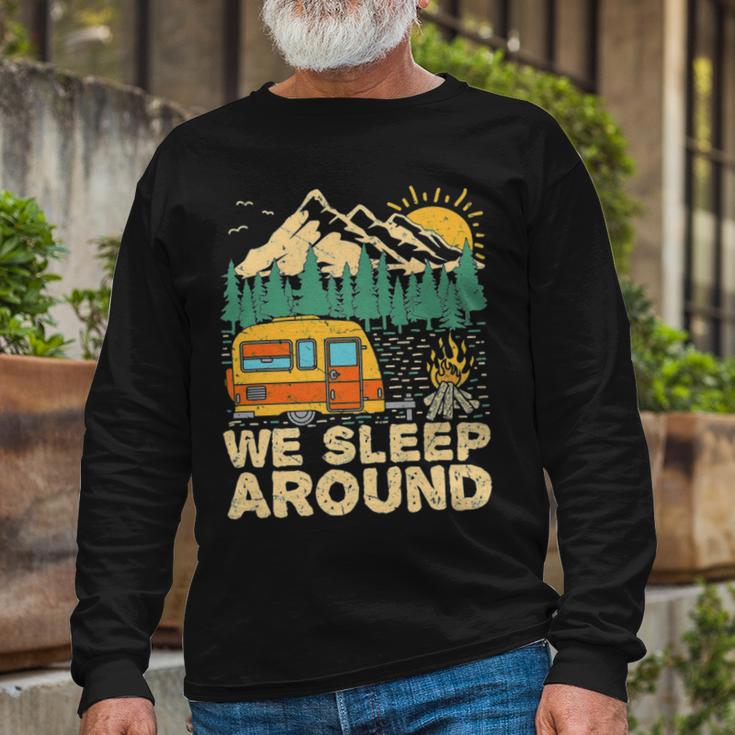 We Sleep Funny Camping Unisex Long Sleeve Gifts for Old Men