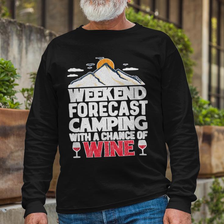 Weekend Forcast Wine Lover Outdoor 26 Shirt Unisex Long Sleeve Gifts for Old Men