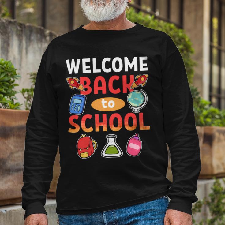 Welcome Back To School School Party 483 Shirt Unisex Long Sleeve Gifts for Old Men