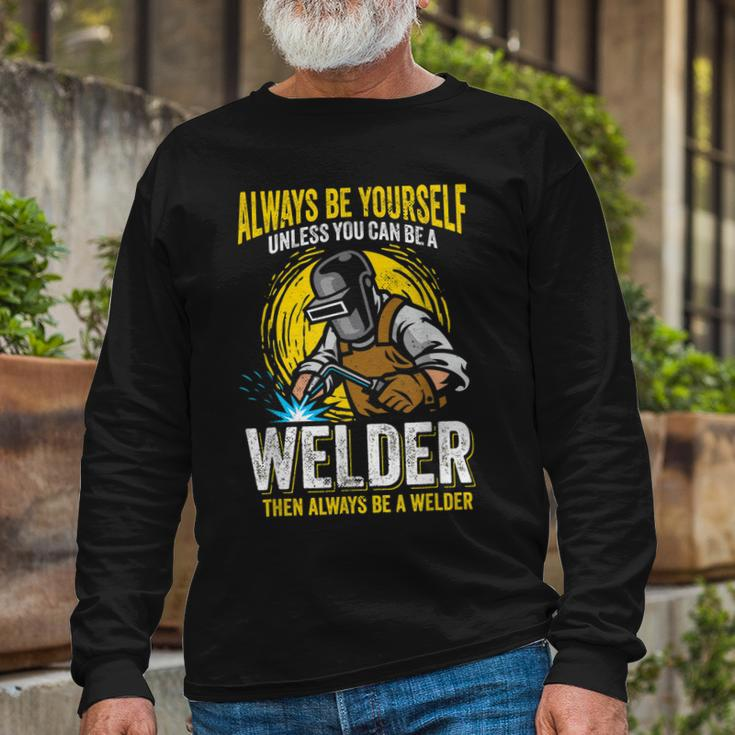 Welder Clothes For Men Welding V2 Long Sleeve T-Shirt Gifts for Old Men