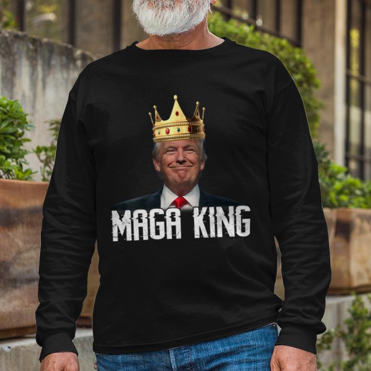 Womens Maga King Shirt The Great Maga King Trump Ultra Maga Unisex Long Sleeve Gifts for Old Men