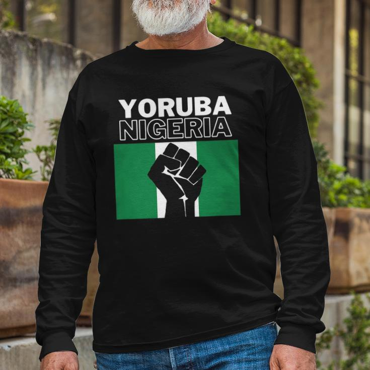 Yoruba Nigeria Ancestry Initiation Dna Results Long Sleeve T-Shirt Gifts for Old Men