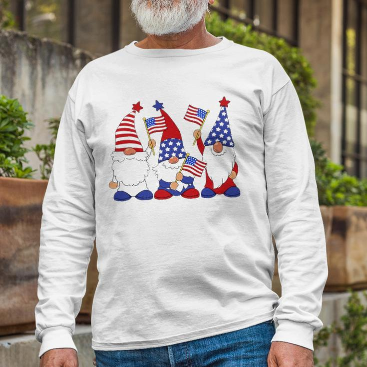 4Th Of July 2022 Patriotic Gnomes American Usa Long Sleeve T-Shirt T-Shirt Gifts for Old Men