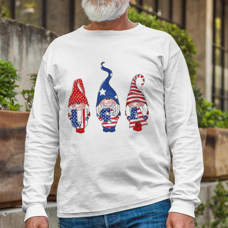4Th Of July American Flag Gnomes Girls Boys Long Sleeve T-Shirt T-Shirt Gifts for Old Men
