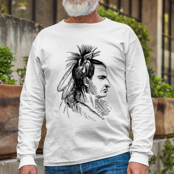 American Native Indian Graphics Unisex Long Sleeve Gifts for Old Men