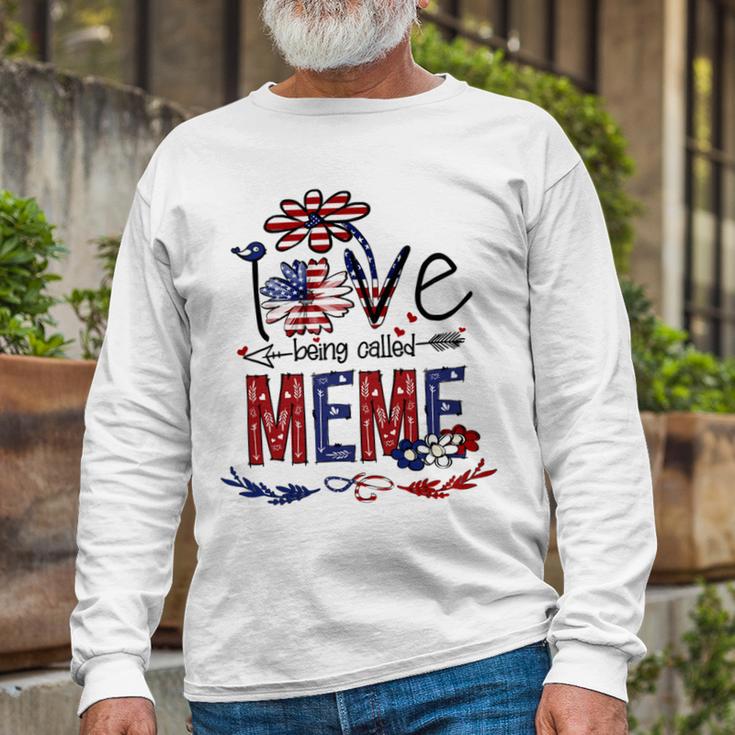 Being Called Meme Sunflower Usa Flag 684 Shirt Unisex Long Sleeve Gifts for Old Men