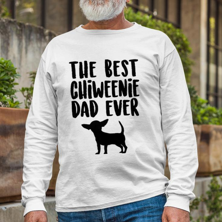 Best Chiweenie Dad Ever Fathers Day Chiweenie Dog Long Sleeve T-Shirt T-Shirt Gifts for Old Men