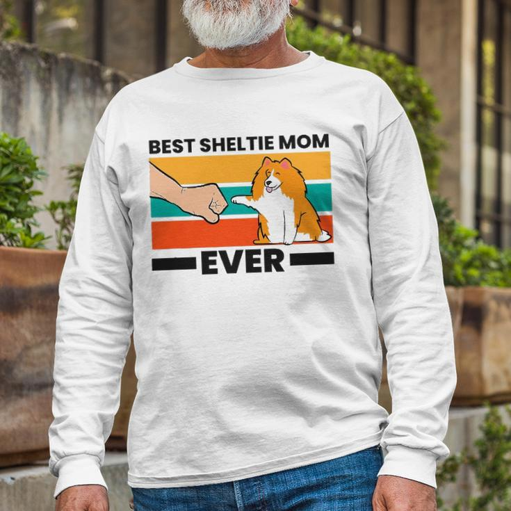 Best Sheltie Mom Ever Sheepdog Mama Shetland Sheepdogs Long Sleeve T-Shirt T-Shirt Gifts for Old Men