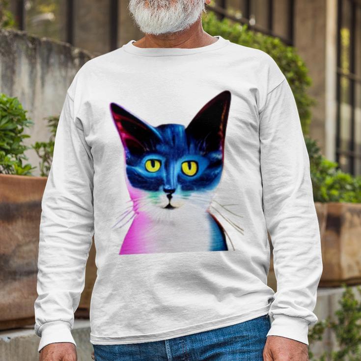 Cat Avatar Unisex Long Sleeve Gifts for Old Men