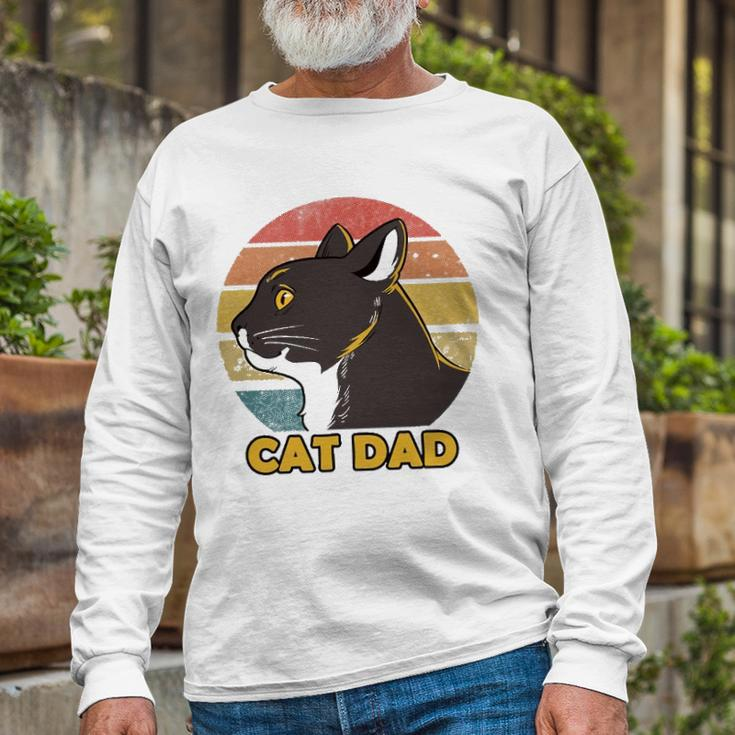 Cat Dad Fathers Day Long Sleeve T-Shirt T-Shirt Gifts for Old Men