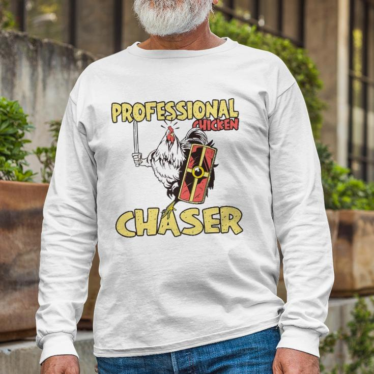 Chicken Farmer Professional Chicken Chaser Long Sleeve T-Shirt T-Shirt Gifts for Old Men
